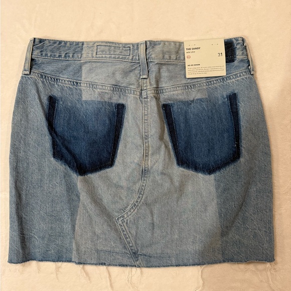 NWT AG Adriano Goldschmied Sandy Denim Mini Skirt Frayed Hem Size 31 - Picture 2 of 9
